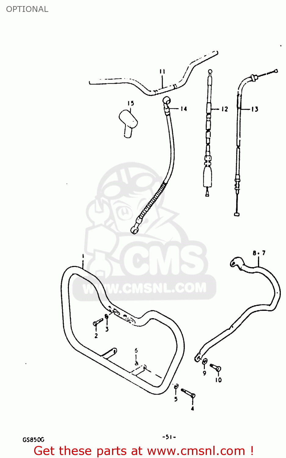 OPTIONAL GS850 1986 (G) GENERAL EXPORT (E01)