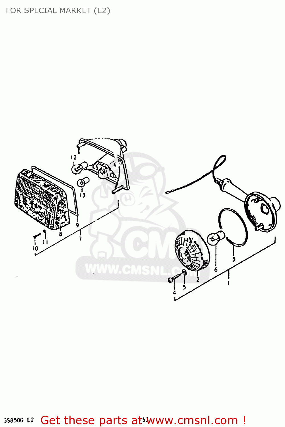 FOR SPECIAL MARKET (E2) GS850 1986 (G) GENERAL EXPORT (E01)
