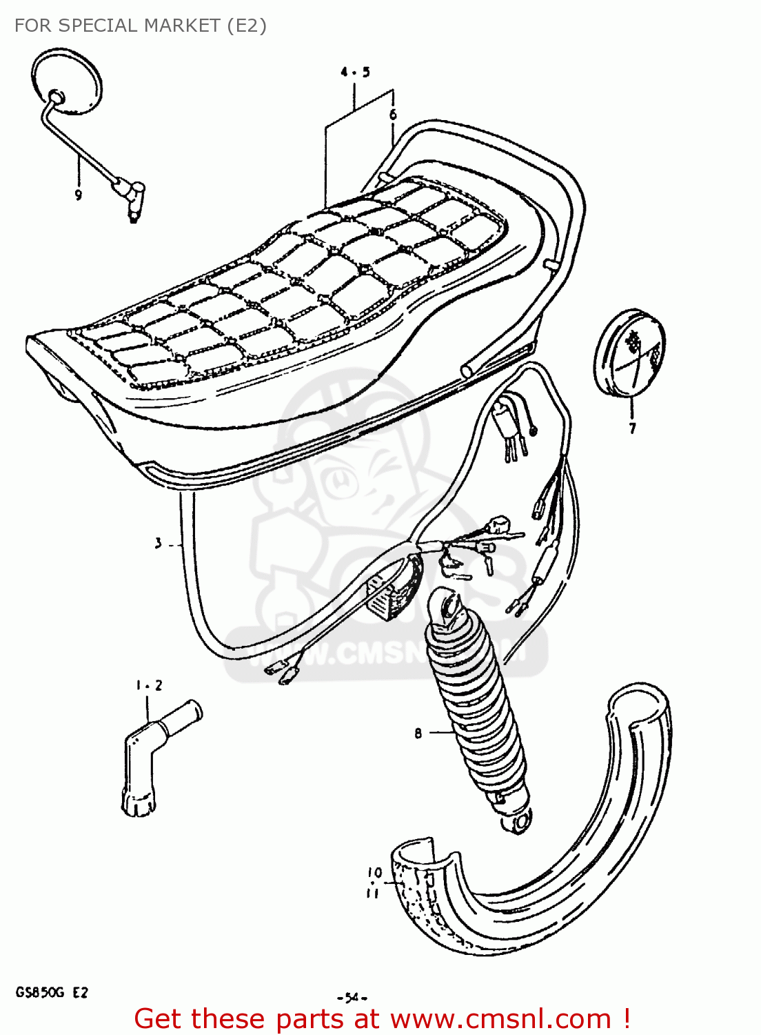 FOR SPECIAL MARKET (E2) GS850 1986 (G) GENERAL EXPORT (E01)