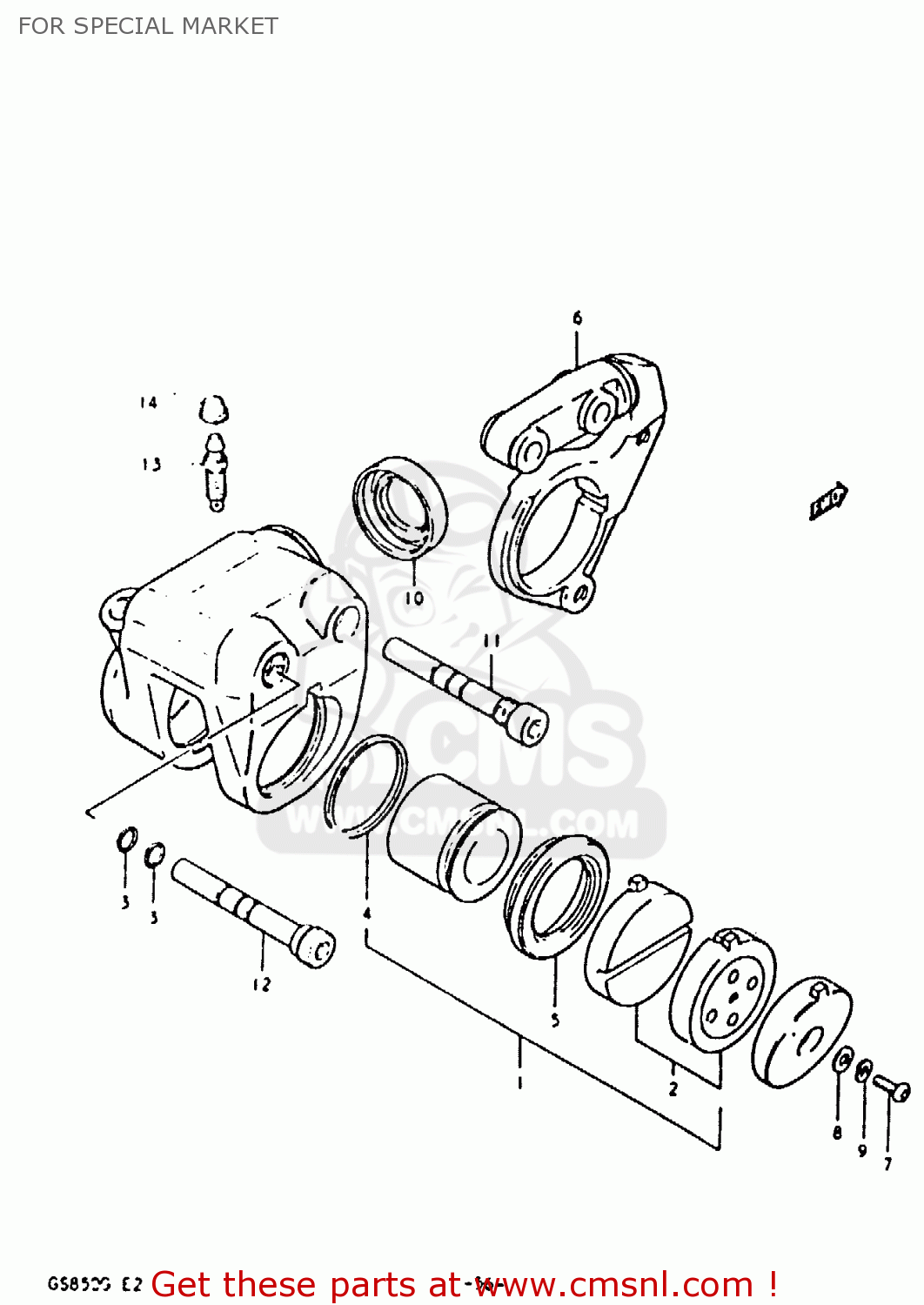 FOR SPECIAL MARKET GS850 1986 (G) GENERAL EXPORT (E01)