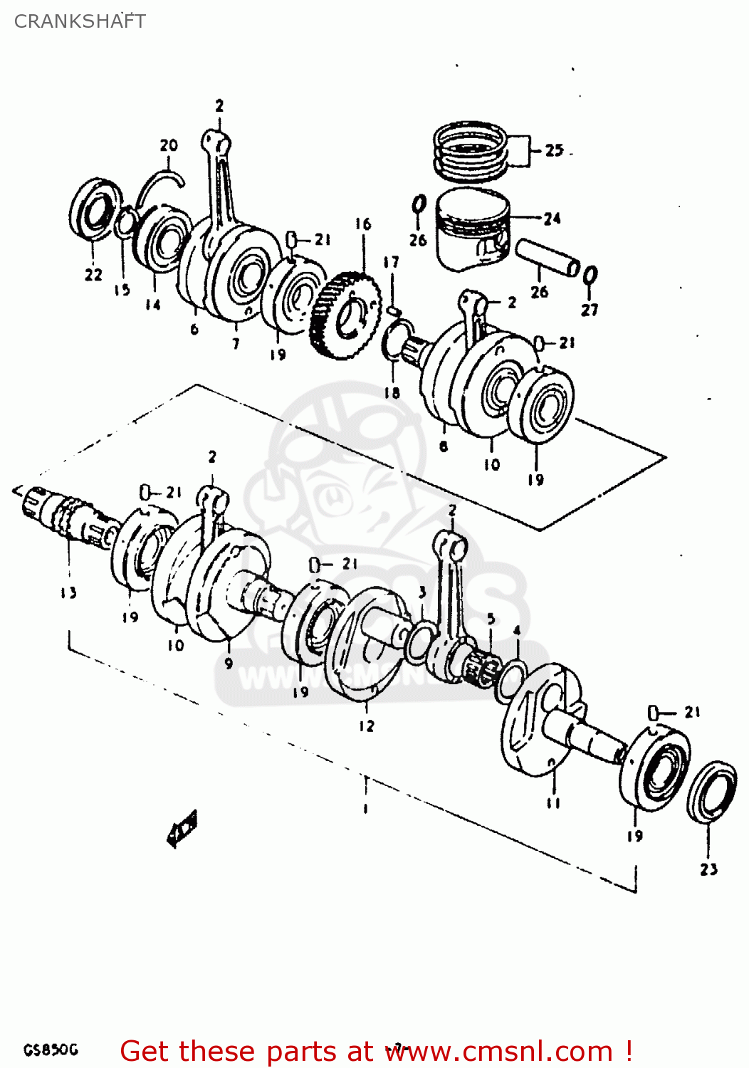 CRANKSHAFT GS850 1986 (G) GENERAL EXPORT (E01)
