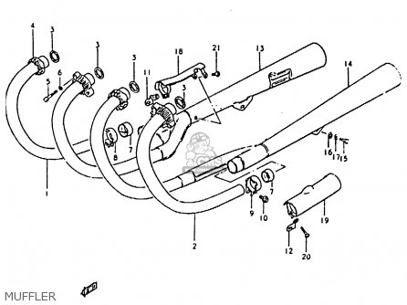 MUFFLER - GS850 1986 (G) GENERAL EXPORT (E01)