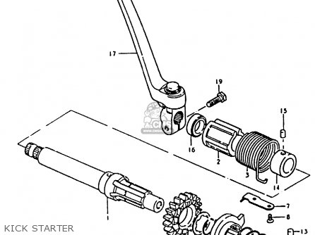 KICK STARTER - GS850 1986 (G) GENERAL EXPORT (E01)