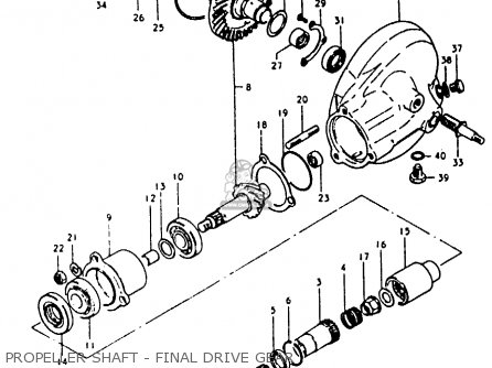 PROPELLER SHAFT - FINAL DRIVE GEAR - GS850 1986 (G) GENERAL EXPORT (E01)