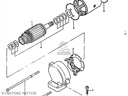 STARTING MOTOR - GS850 1986 (G) GENERAL EXPORT (E01)