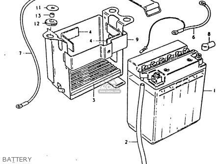 BATTERY - GS850 1986 (G) GENERAL EXPORT (E01)