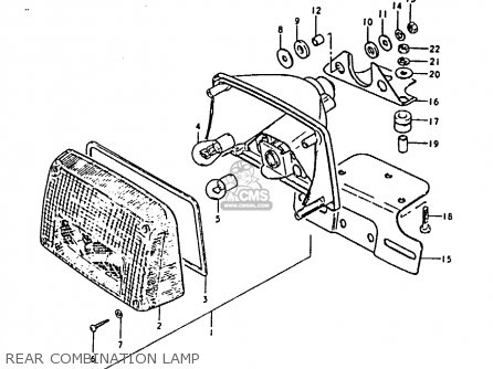 REAR COMBINATION LAMP - GS850 1986 (G) GENERAL EXPORT (E01)