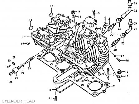 CYLINDER HEAD - GS850 1986 (G) GENERAL EXPORT (E01)
