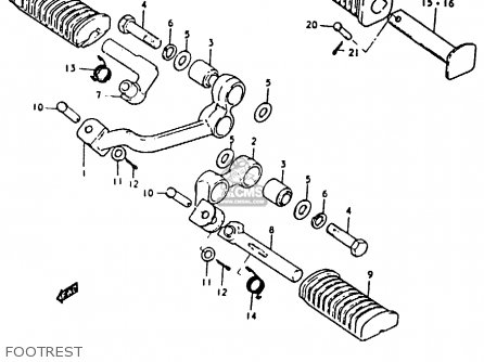 FOOTREST - GS850 1986 (G) GENERAL EXPORT (E01)
