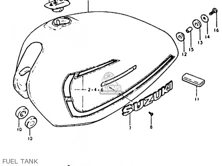 FUEL TANK - GS850 1986 (G) GENERAL EXPORT (E01)