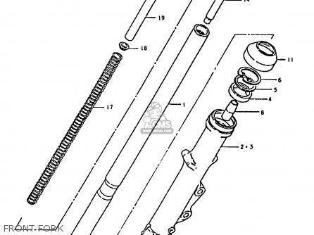 FRONT FORK - GS850 1986 (G) GENERAL EXPORT (E01)