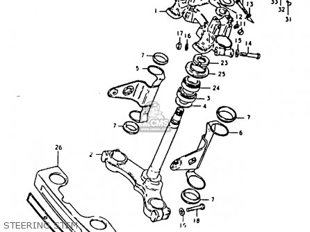 STEERING STEM - GS850 1986 (G) GENERAL EXPORT (E01)