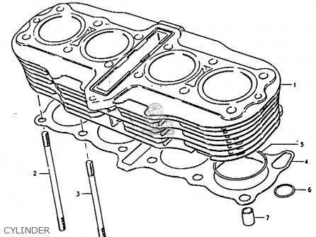 CYLINDER - GS850 1986 (G) GENERAL EXPORT (E01)