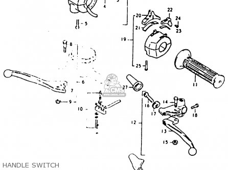 HANDLE SWITCH - GS850 1986 (G) GENERAL EXPORT (E01)