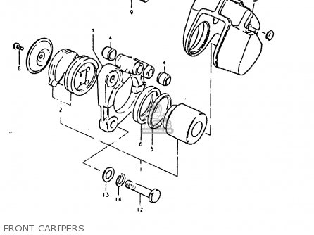FRONT CARIPERS - GS850 1986 (G) GENERAL EXPORT (E01)
