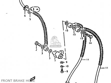 FRONT BRAKE HOSE - GS850 1986 (G) GENERAL EXPORT (E01)