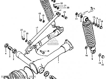 REAR SWINGING ARM - GS850 1986 (G) GENERAL EXPORT (E01)