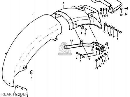 REAR FENDER - GS850 1986 (G) GENERAL EXPORT (E01)