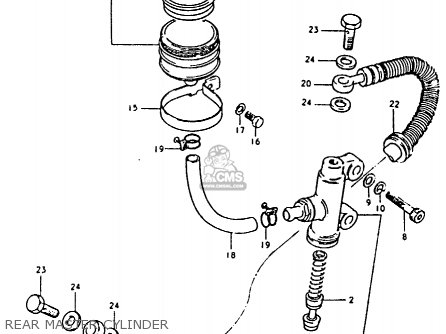 REAR MASTER CYLINDER - GS850 1986 (G) GENERAL EXPORT (E01)