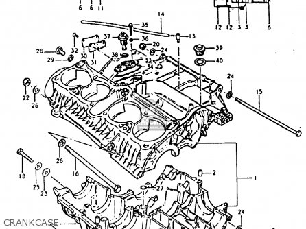 CRANKCASE - GS850 1986 (G) GENERAL EXPORT (E01)