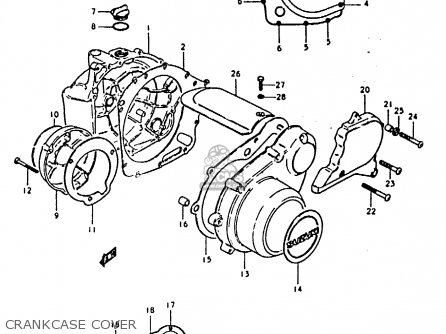 CRANKCASE COVER - GS850 1986 (G) GENERAL EXPORT (E01)