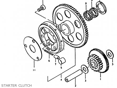 STARTER CLUTCH - GS850 1986 (G) GENERAL EXPORT (E01)