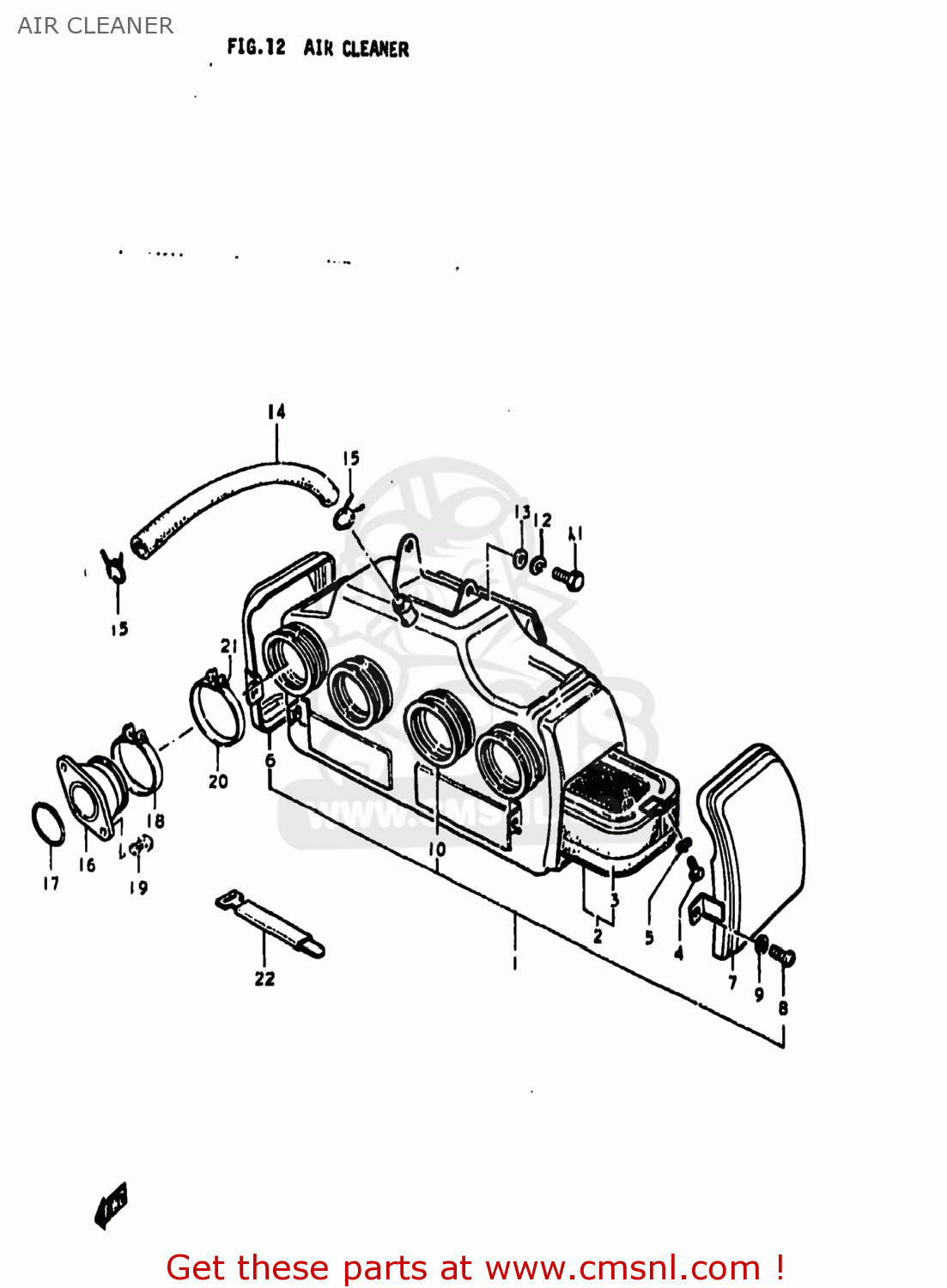 AIR CLEANER GS850G 1979 (N) USA (E03)