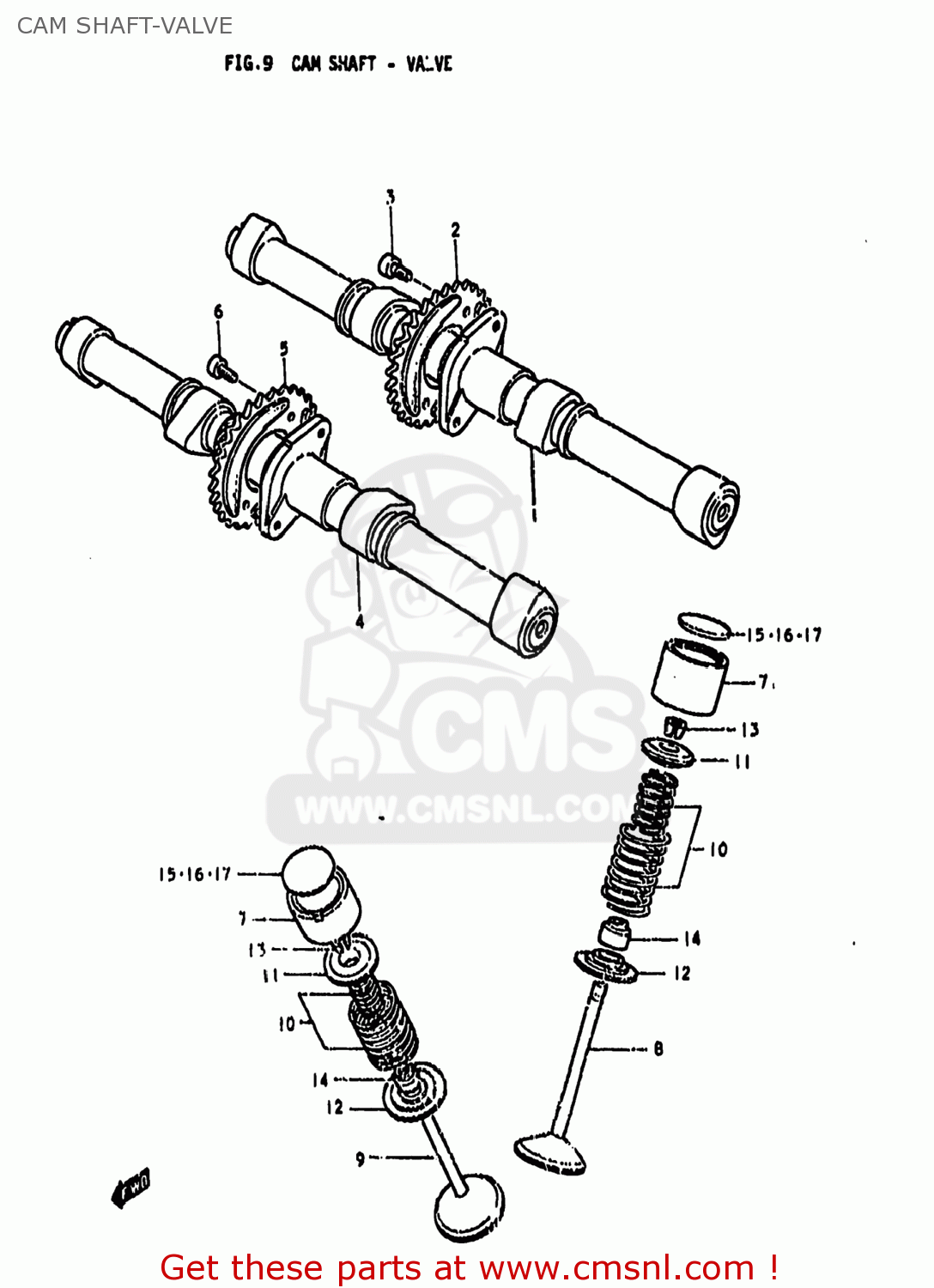 CAM SHAFT-VALVE GS850G 1979 (N) USA (E03)
