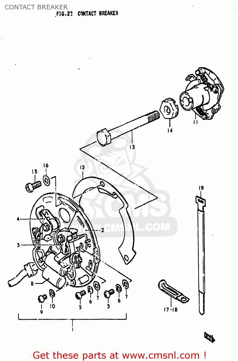 CONTACT BREAKER GS850G 1979 (N) USA (E03)