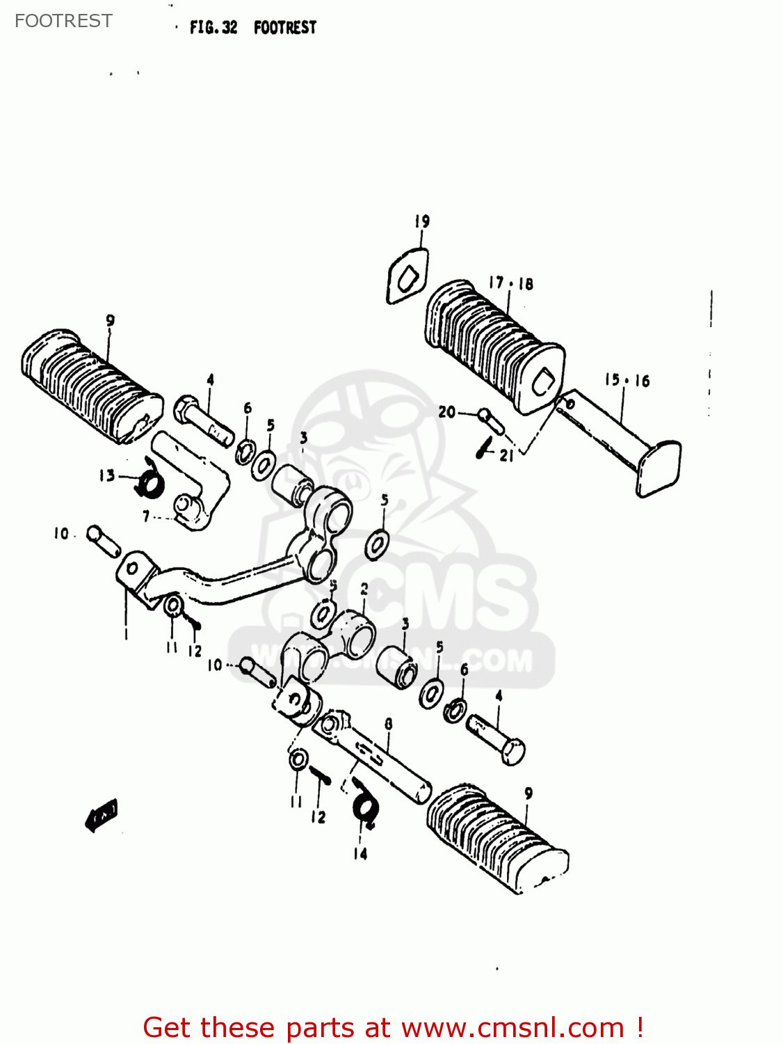 FOOTREST GS850G 1979 (N) USA (E03)