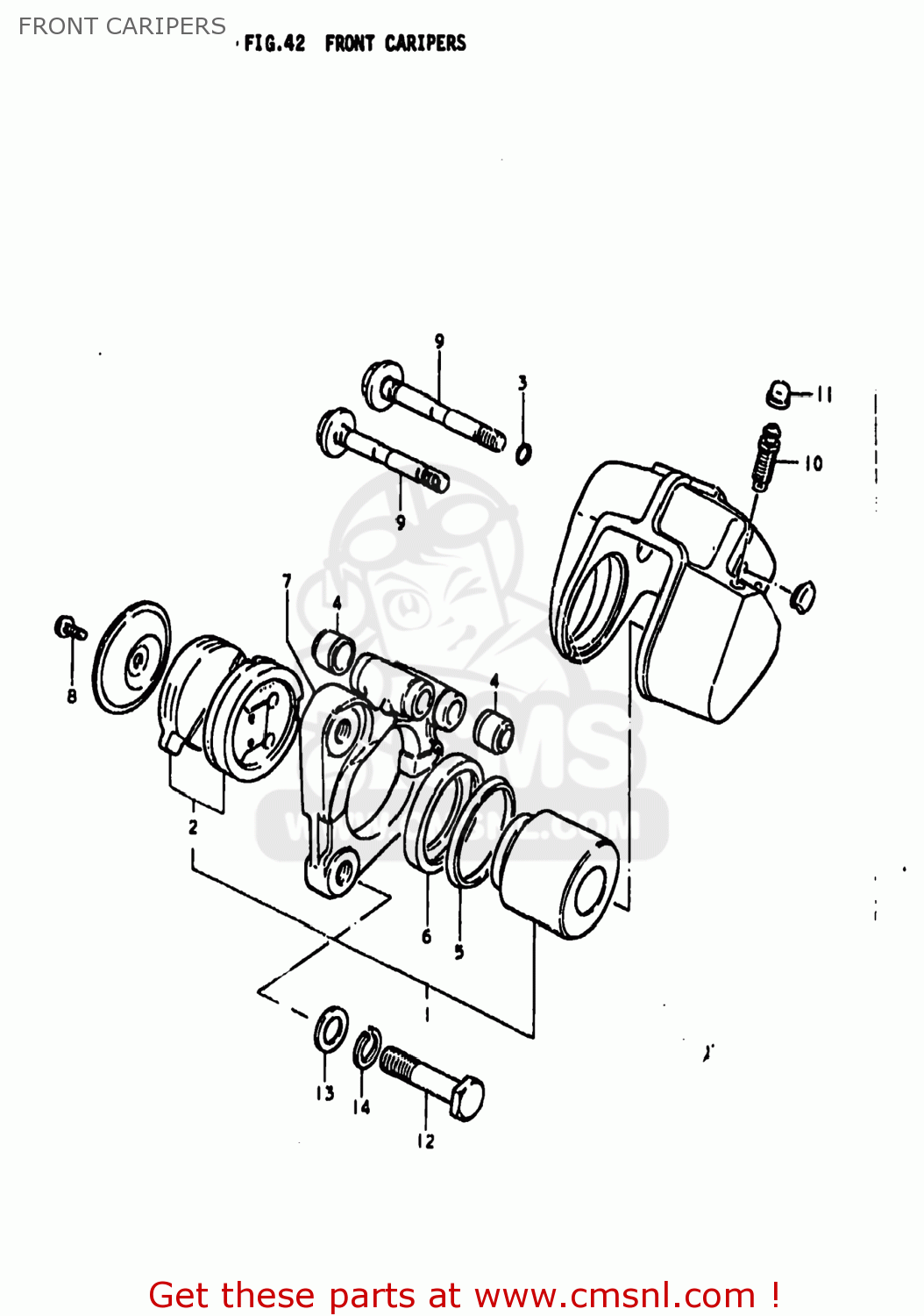 FRONT CARIPERS GS850G 1979 (N) USA (E03)