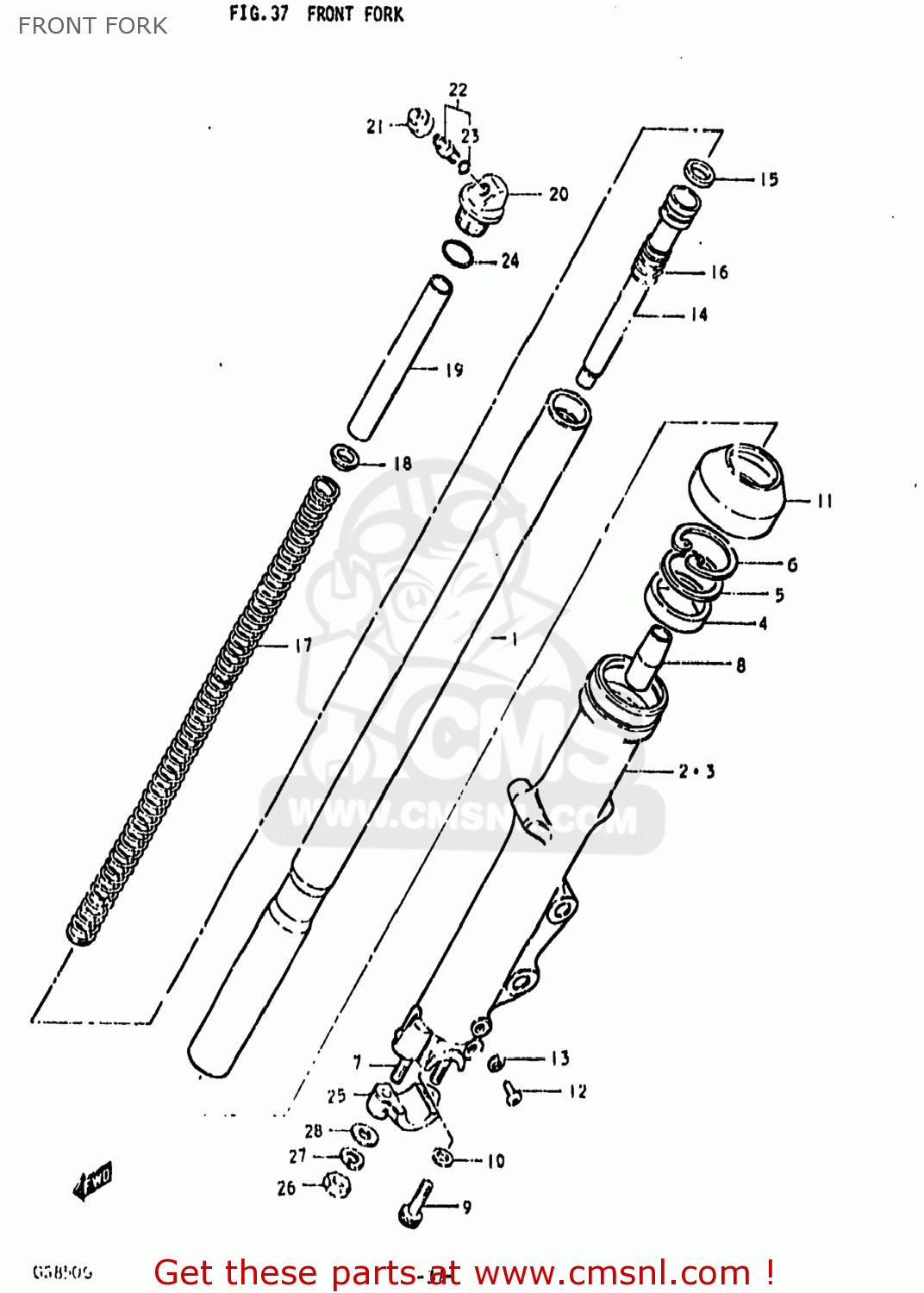 FRONT FORK GS850G 1979 (N) USA (E03)