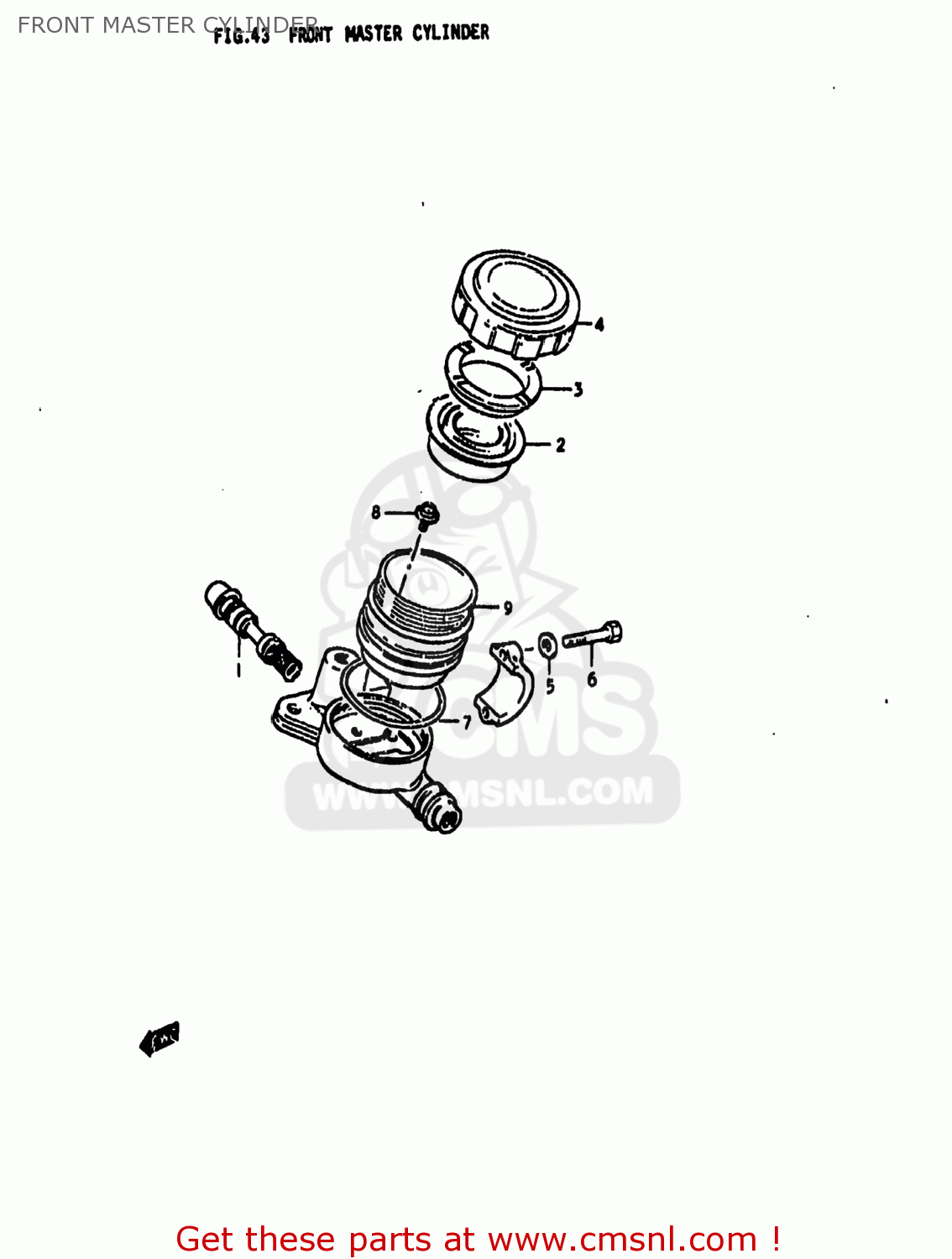 FRONT MASTER CYLINDER GS850G 1979 (N) USA (E03)