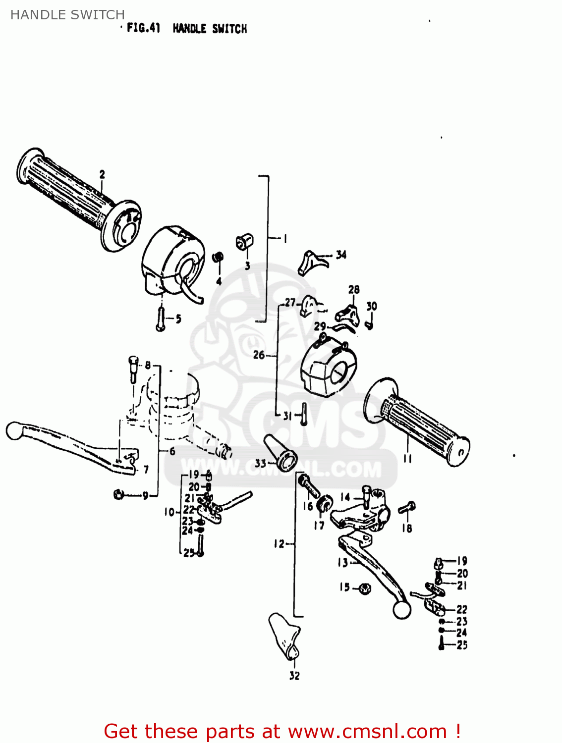 HANDLE SWITCH GS850G 1979 (N) USA (E03)