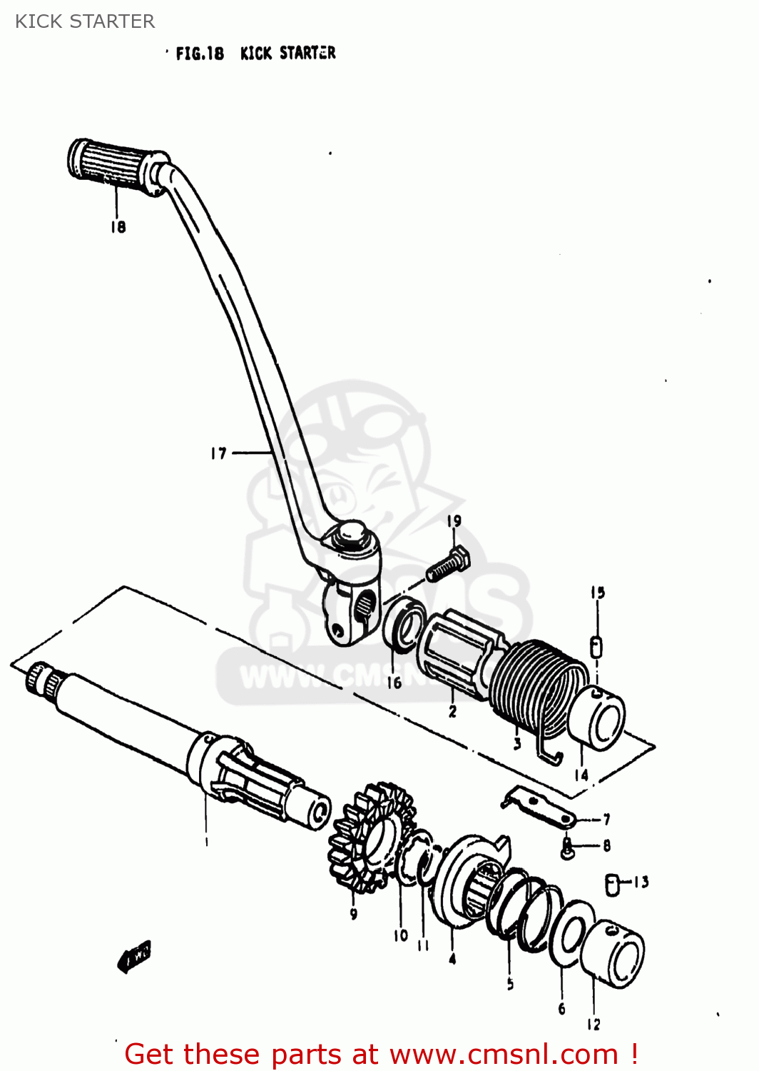KICK STARTER GS850G 1979 (N) USA (E03)
