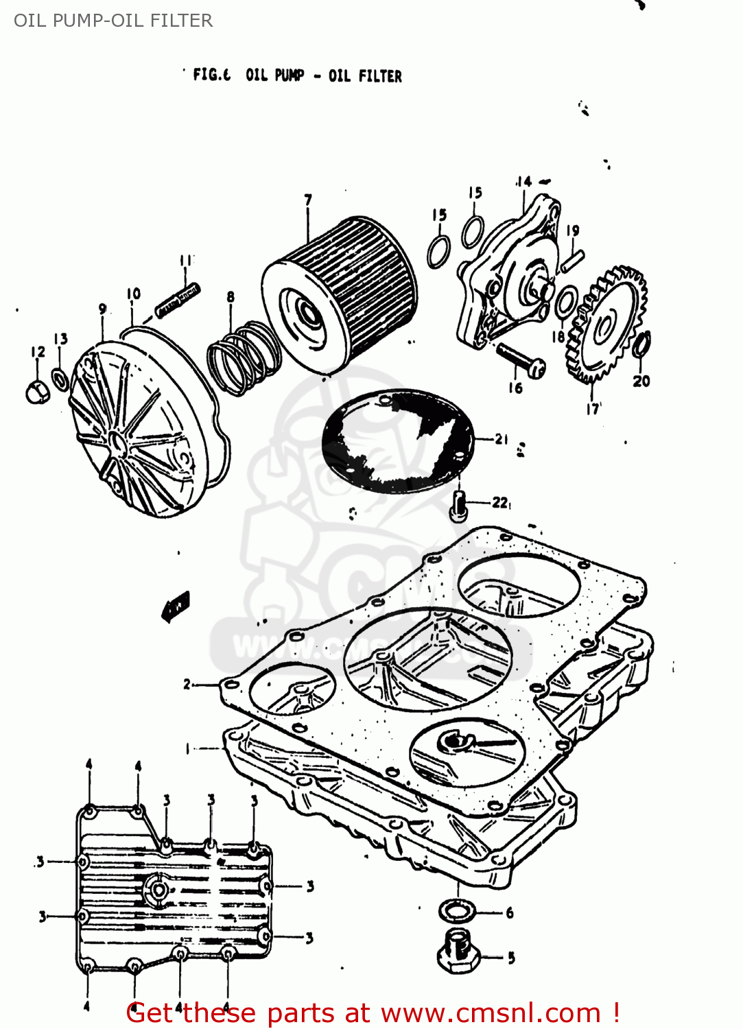 OIL PUMP-OIL FILTER GS850G 1979 (N) USA (E03)