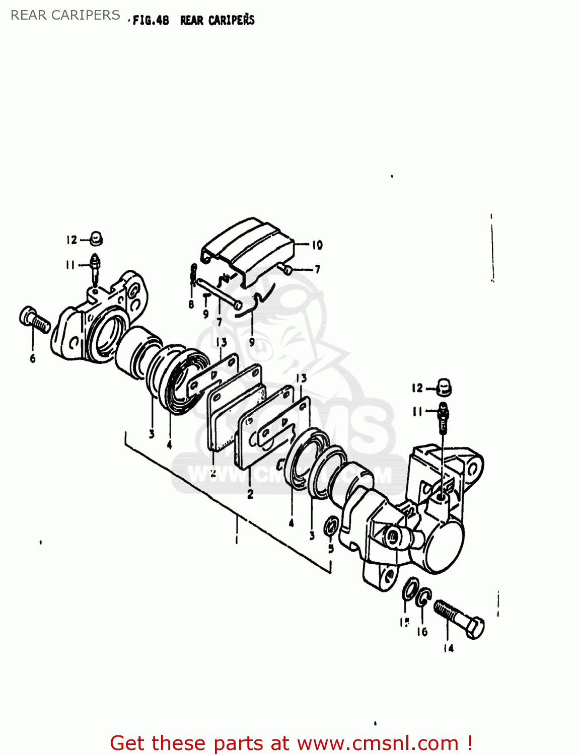 REAR CARIPERS GS850G 1979 (N) USA (E03)