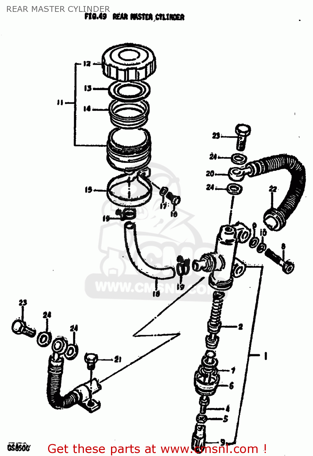 REAR MASTER CYLINDER GS850G 1979 (N) USA (E03)