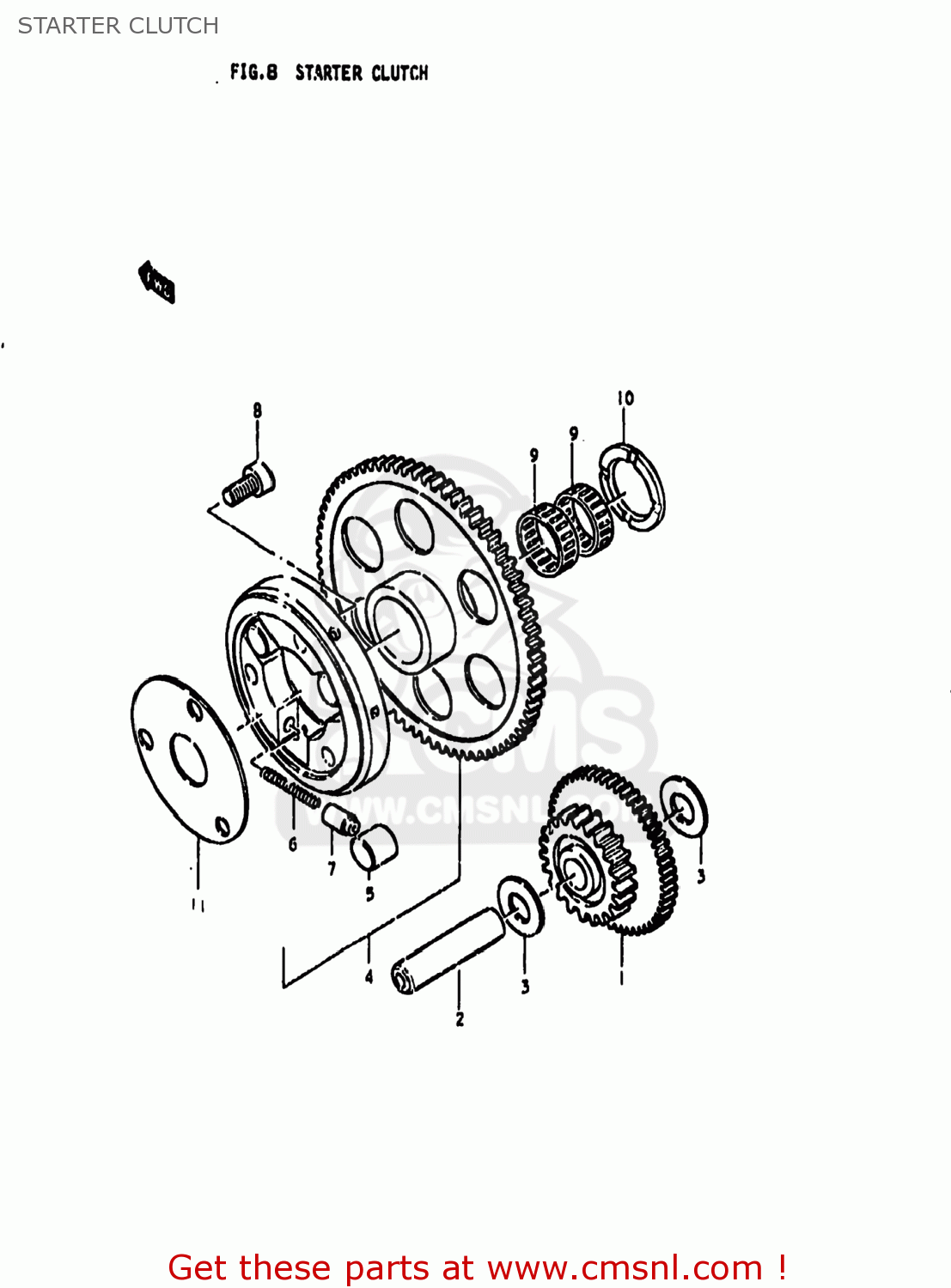 STARTER CLUTCH GS850G 1979 (N) USA (E03)
