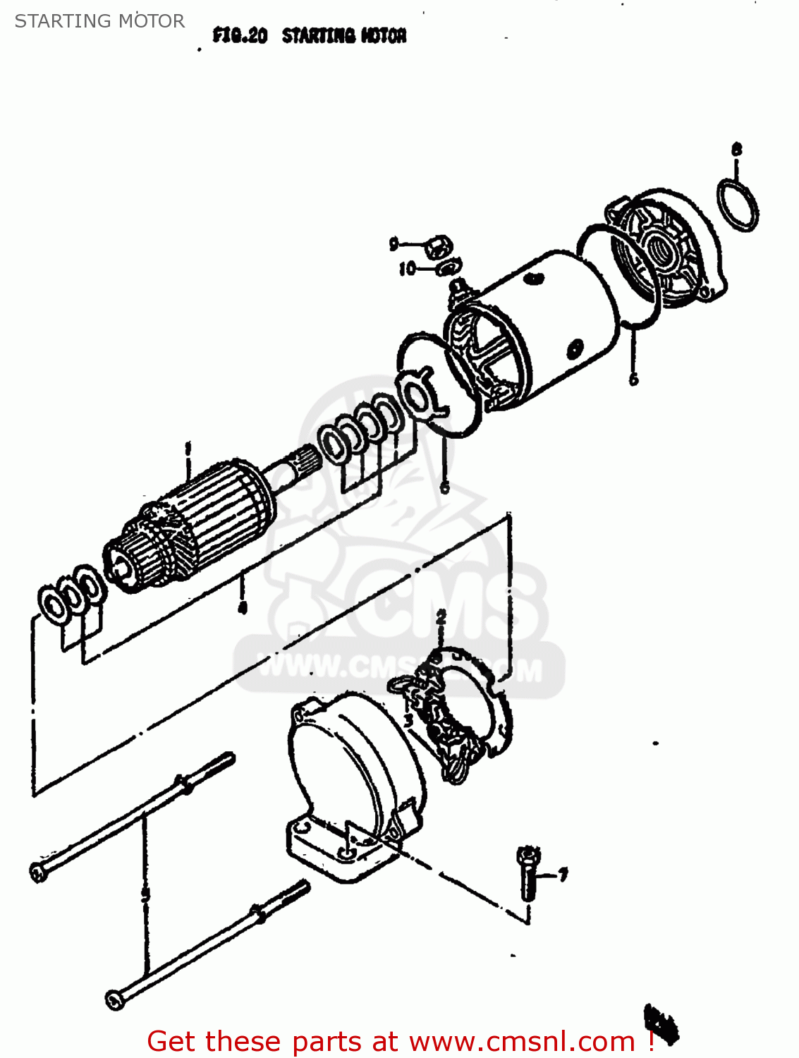 STARTING MOTOR GS850G 1979 (N) USA (E03)