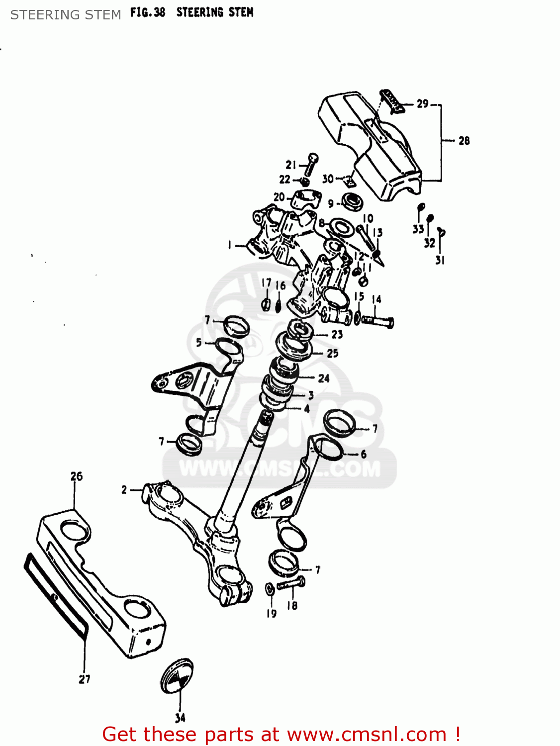 STEERING STEM GS850G 1979 (N) USA (E03)
