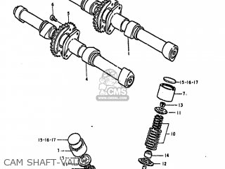 CAM SHAFT-VALVE - GS850G 1979 (N) USA (E03)