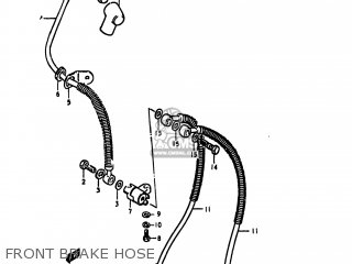 FRONT BRAKE HOSE - GS850G 1979 (N) USA (E03)