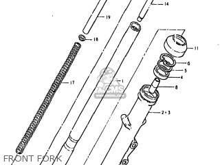 FRONT FORK - GS850G 1979 (N) USA (E03)