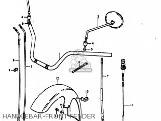 HANDLEBAR-FRONT FENDER - GS850G 1979 (N) USA (E03)