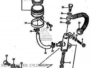 REAR MASTER CYLINDER - GS850G 1979 (N) USA (E03)