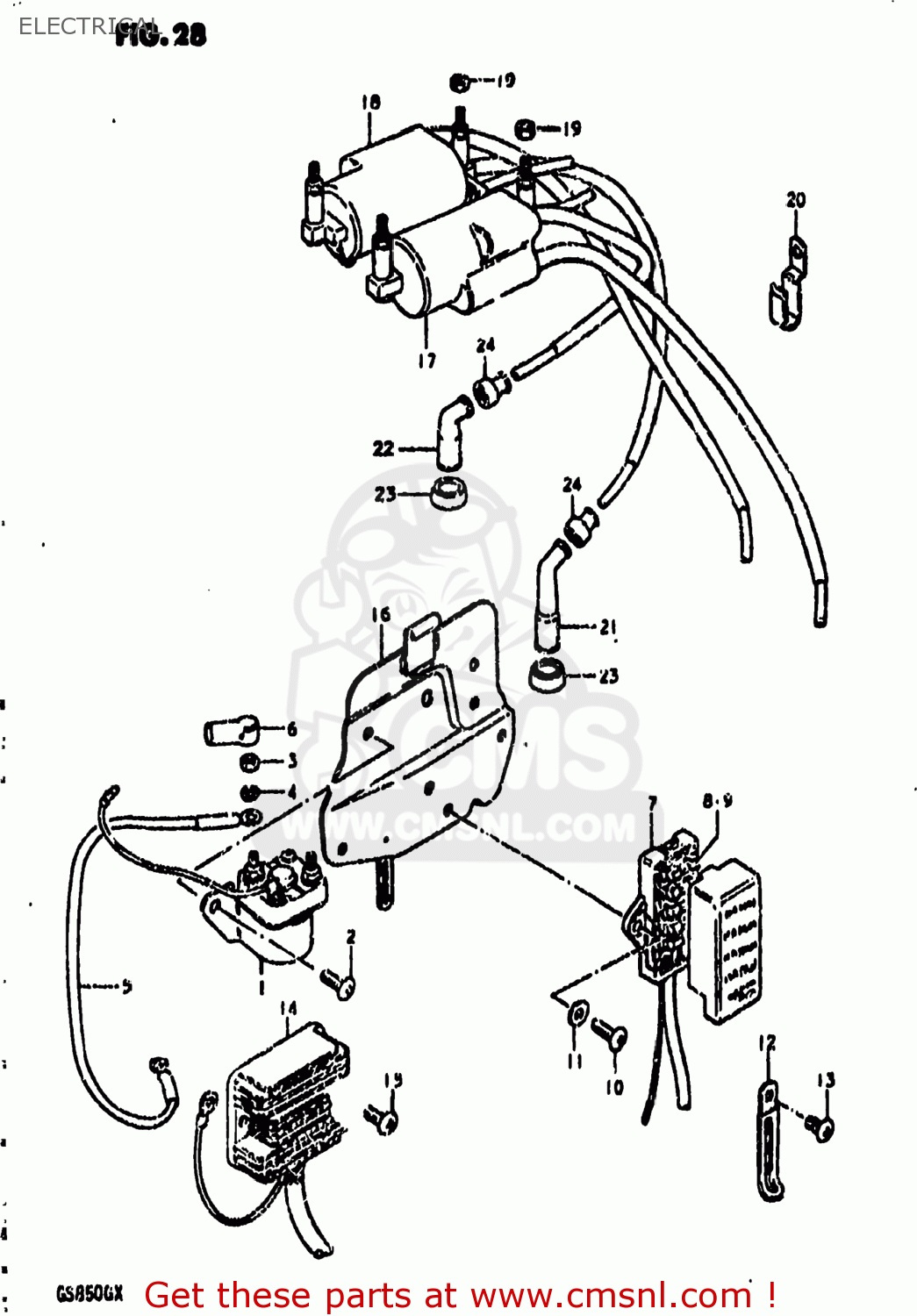 Suzuki GS850G 1980 (T) USA (E03) ELECTRICAL - buy original ELECTRICAL ...