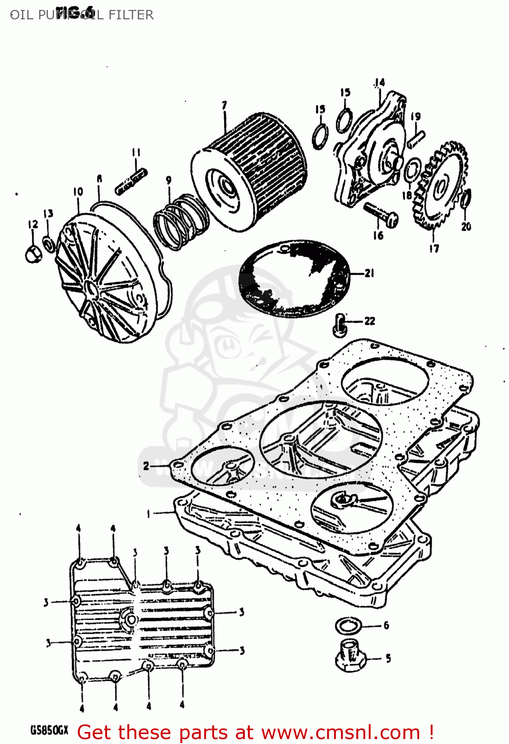 Suzuki GS850G 1980 (T) USA (E03) OIL PUMP-OIL FILTER - buy original OIL ...