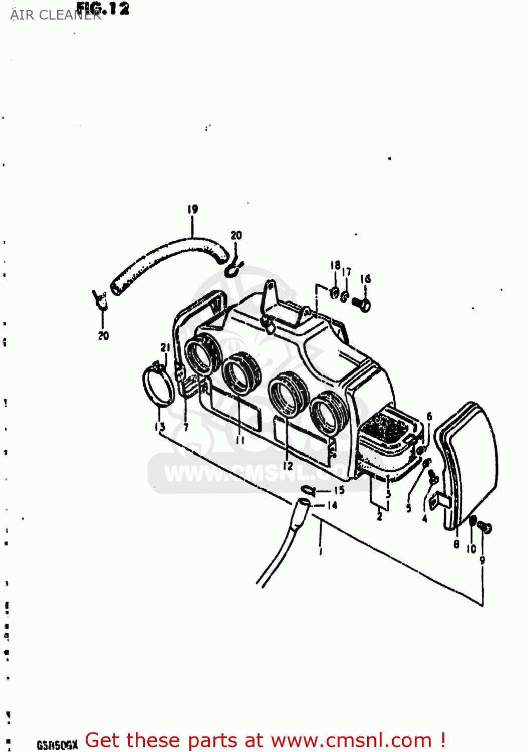 AIR CLEANER GS850G 1980 (T) USA (E03)