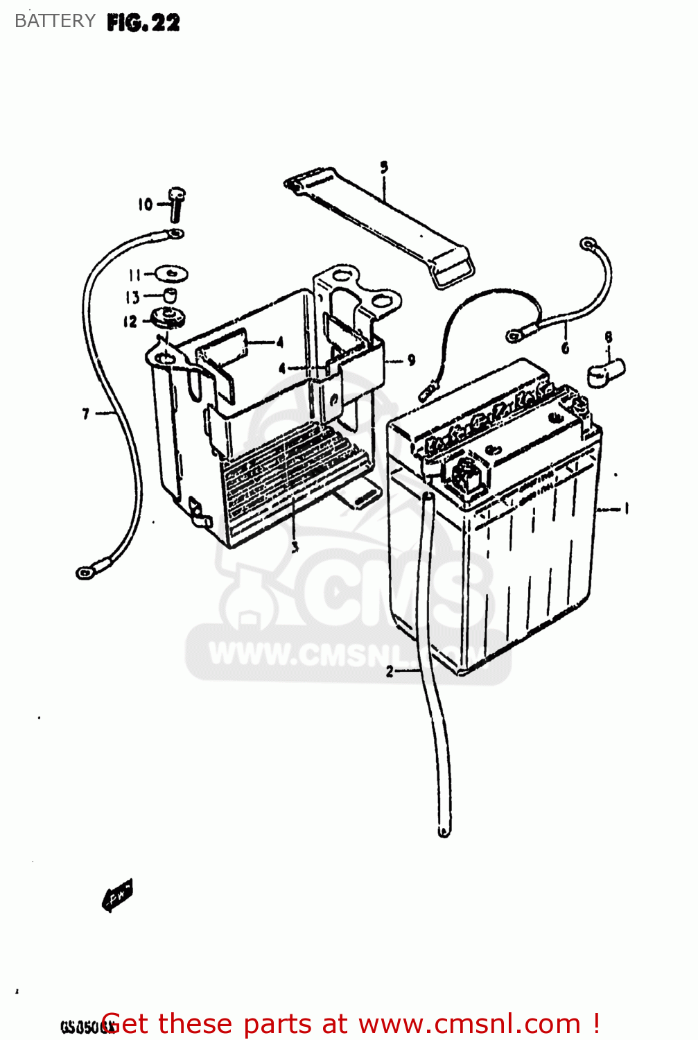 BATTERY GS850G 1980 (T) USA (E03)